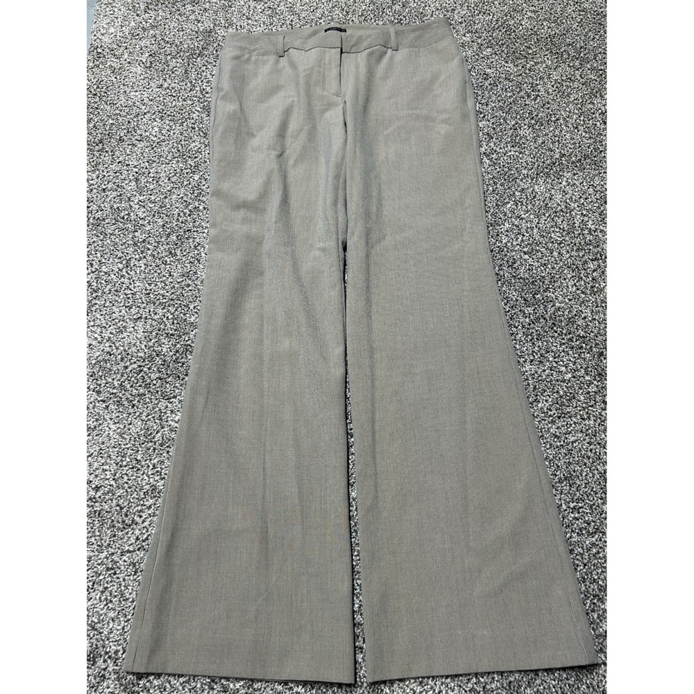 G15 Worthington Curvy Fit Dress Pants Gray Pinstripe Wide Leg Trousers Womens 12